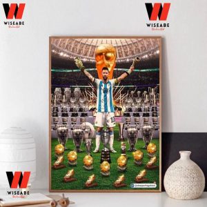 Cheap Messi In Argentina Shirt And Prizes Poster, Cabra Messi Poster