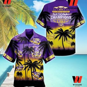 Cheap NCAA 2023 Lsu Baseball National Championship Hawaiian Shirt