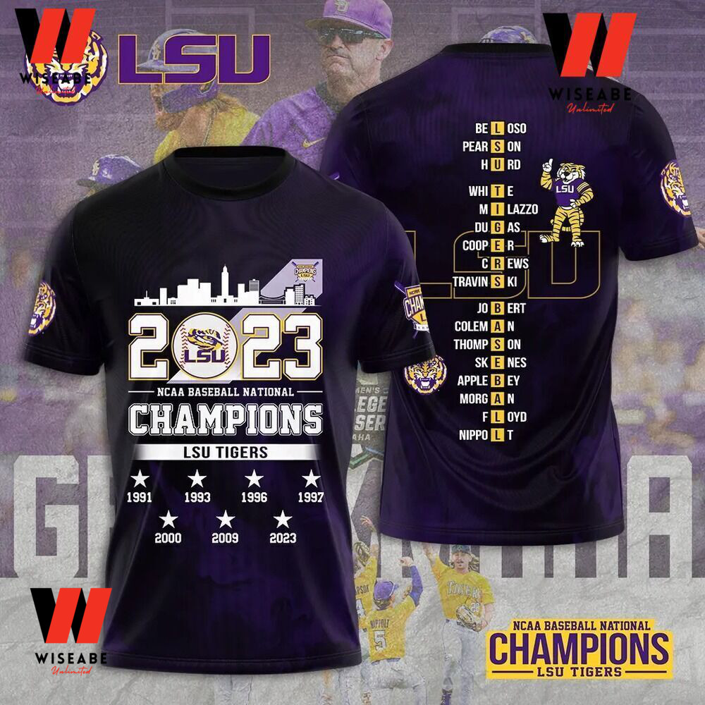 LSU Baseball Shirt - White exclusive at Tiger Nation