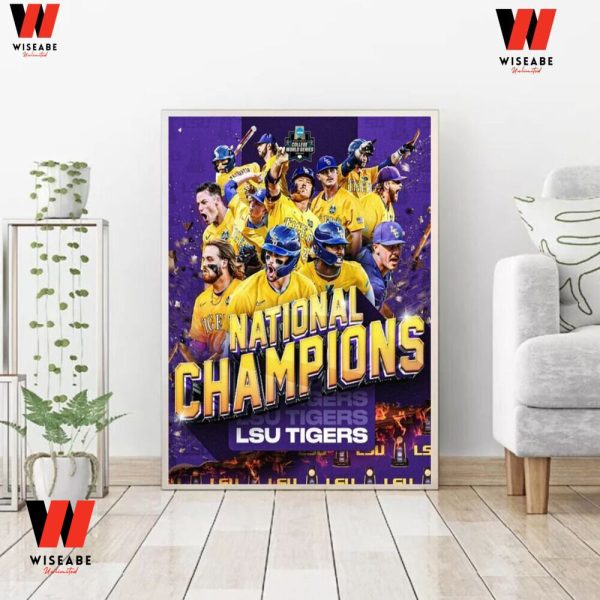 Cheap NCAA Baseball Lsu Tigers National Championships Poster