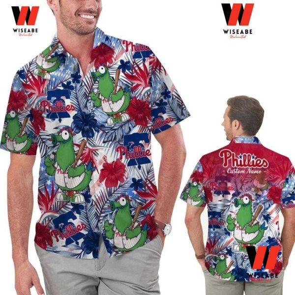 Cheap Phillie Phanatic In Tropical Vibes Phialadelphia Phillies Hawaiian Shirt, Phillies Shirt Mens