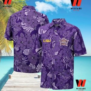 Cheap Purple NCAA 2023 Lsu Baseball National Championship Hawaiian Shirt