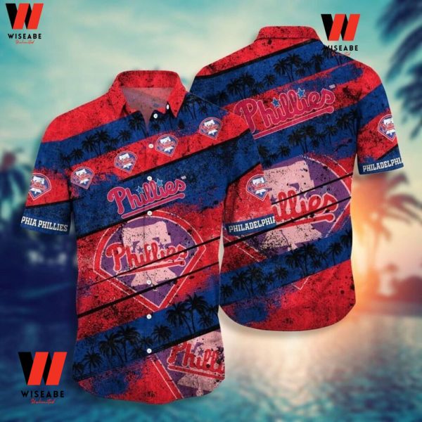 Cheap Read And Blue Philadelphia Phillies Hawaiian Shirt, Philadelphia Phillies Gift For Fans