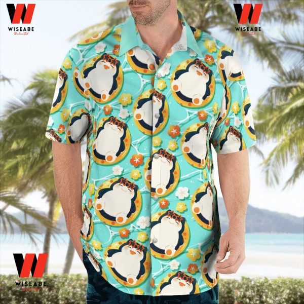 Cheap Snorlax On The Beach Pokemon Hawaiian Shirt, Snorlax Merchandise