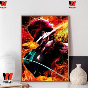 Cheap Sun Breathing Tanjiro Demon Slayer Poster Wall Art Decor