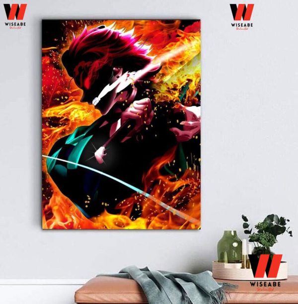 Cheap Sun Breathing Tanjiro Demon Slayer Poster Wall Art Decor