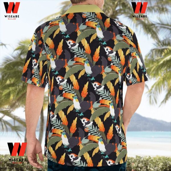 Cheap Tropical Bromeliad Pattern Pikipek Pokemon Button Up Shirt, Pokemon Hawaiian Shirt