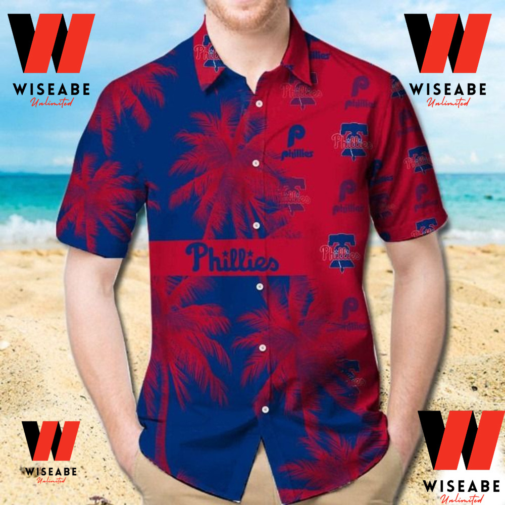 Cheap Blue Beach Philadelphia Phillies Hawaiian Shirt - Wiseabe Apparels