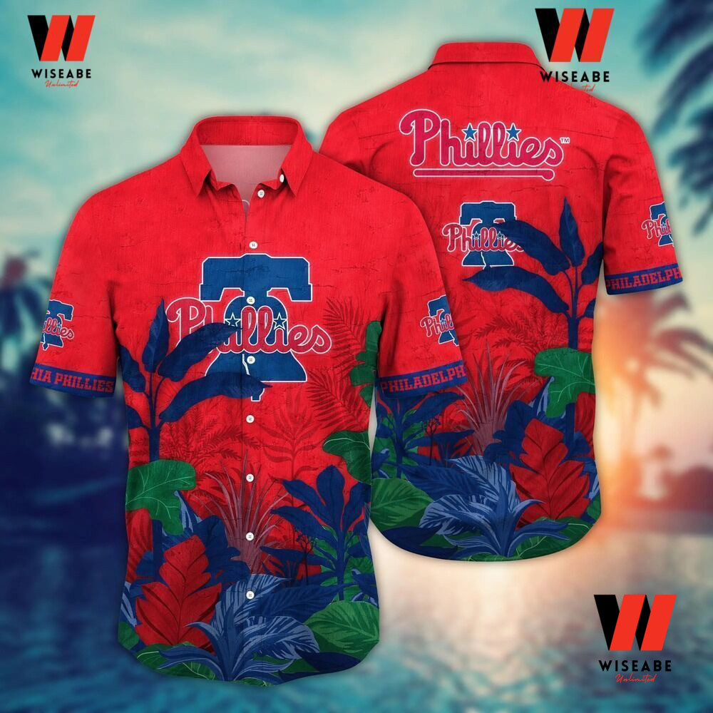 Cheap Tropical Flowers Phialadelphia Phillies Hawaiian Shirt, Phillies Shirt Mens
