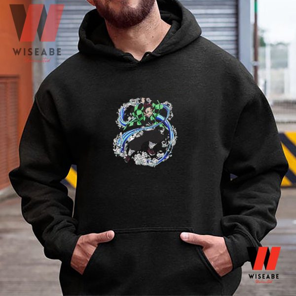 Cheap Water Breathing Tanjiro Demon Slayer Anime Embroidered Hoodie,  Kimetsu No Yaiba Merch