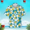 Cheap White Blue Tropical Floral Pattern Pokemon Hawaiian Shirt, Pikachu Shirt