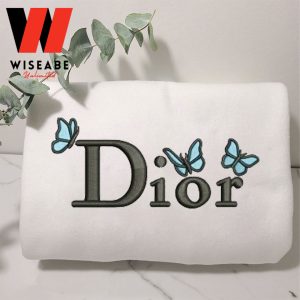 Embroidered Butterfly Dior Logo T Shirt, Christian Dior Mens Shirt