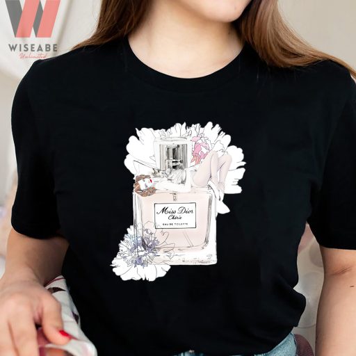 Cheap Perfurm Miss Dior Shirt, Dior Shirt Women, Dior Logo T Shirt, Dior Flower Shirt