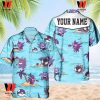 Custom Name Gengar On The Beach Pokemon Button Up Shirt, Personalized Pokemon Gifts