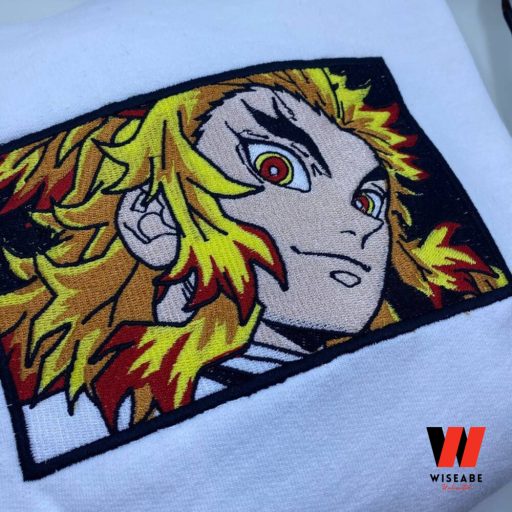 Rengoku Flame Hashira Demon Slayer Anime Embroidered Hoodie