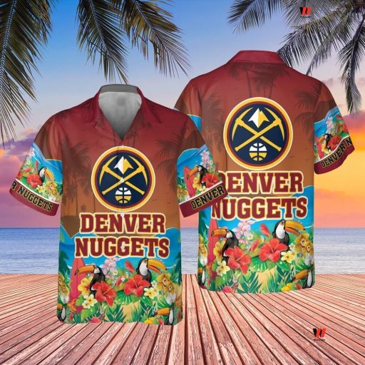 Cheap NBA Bassketball Tropical Vibes Denver Nuggets Hawaiian Shirt