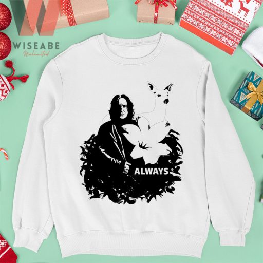 Harry Potter Severus Snape Always Lily Flowers And Deer Patronus Sweatshirt, Harry Potter Merchandise