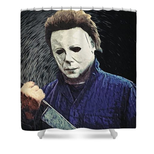 Spooky Bathroom Decor Michael Myers Shower Curtain