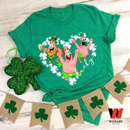 Funny  Spongebob Patrick Star Happy St Patricks Day T Shirt, Saint Patricks Day Gifts