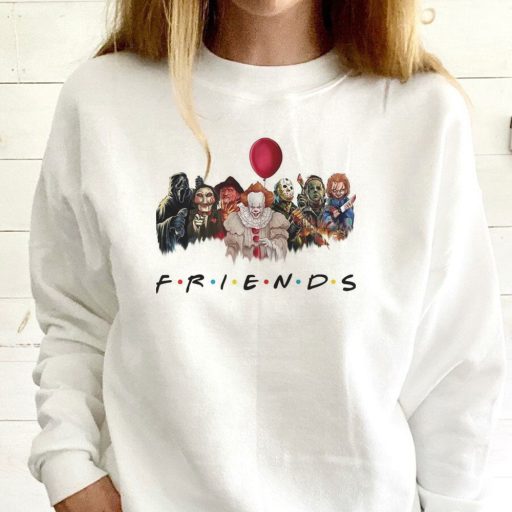 New Seven Killer Characters Of Horror Film Friends Halloween Sweatshirt