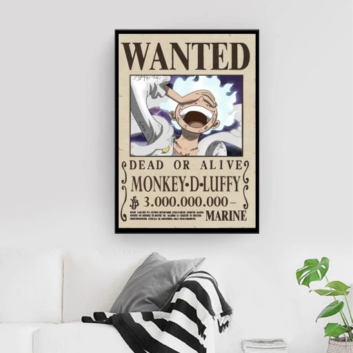 Hot Luffy Gear 5 One Piece Wanted Poster, One Piece Merchandise