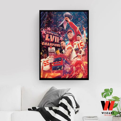 NFL Football Kansas City Chiefs Super Bowl 2023 Championship Poster