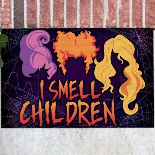 Halloween Front Door Decoration I Smell Children Halloween Hocus Pocus Doormat