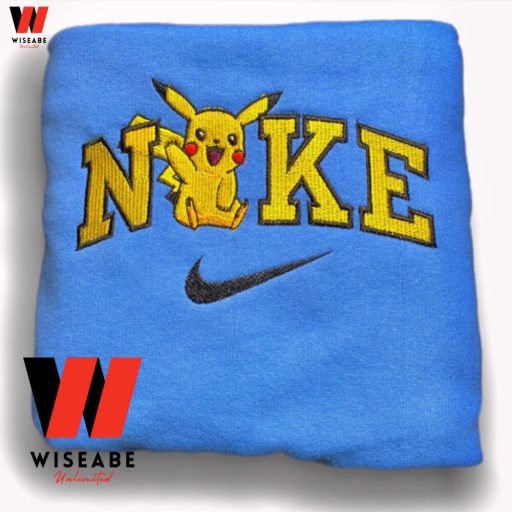 Cute Pikachu Pokemon Nike Embroidered Sweatshirt, Pokemon Merchandise