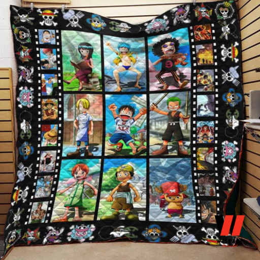 Cheap Straw Hat Pirates Kids One Piece Anime Sherpa Blanket