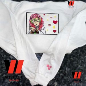 Cheap Mitsuri Kanroji Love Hashira Demon Slayer Anime Embroidered Sweatshirt, Mitsuri Shirt