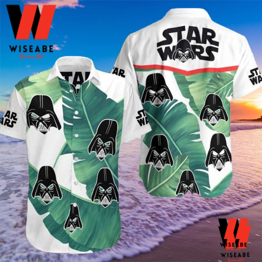 Hot Green Leaves Dark Vader Star Wars Hawaiian Shirt, Star Wars Merchandise