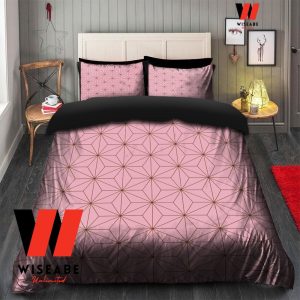 Cheap Black Pink Nezuko Inspired Demon Slayer Bedding Set, Demon Slayer Nezuko Merch