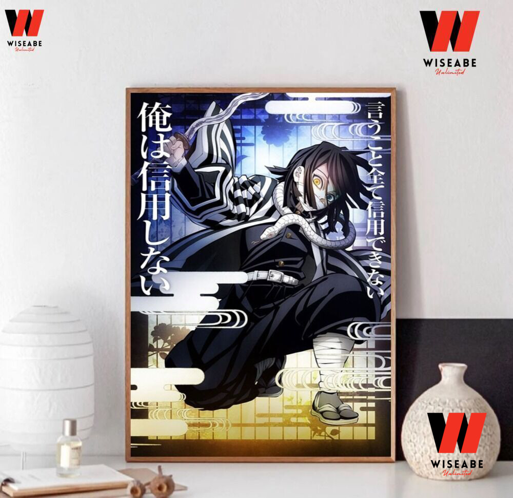 Hot Demon Slayer Hashira Training Arc Serpent Breathing Obanai Iguro Poster, Demon Slayer Poster