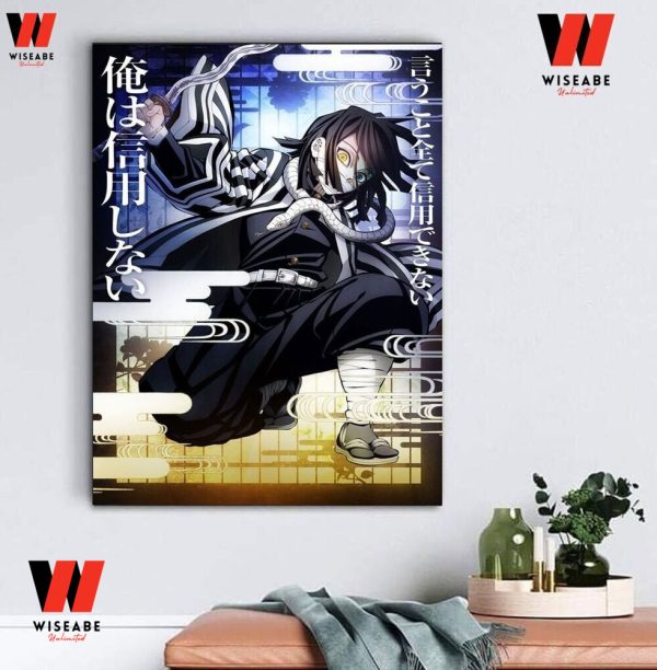 Hot Demon Slayer Hashira Training Arc Serpent Breathing Obanai Iguro Poster, Demon Slayer Poster