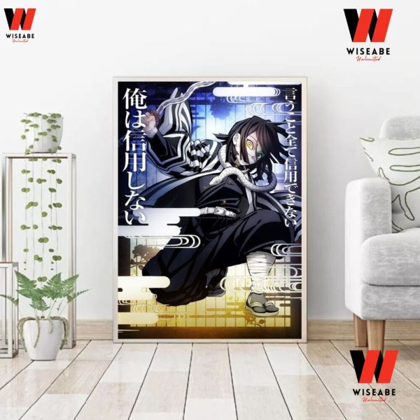 Hot Demon Slayer Hashira Training Arc Serpent Breathing Obanai Iguro Poster, Demon Slayer Poster