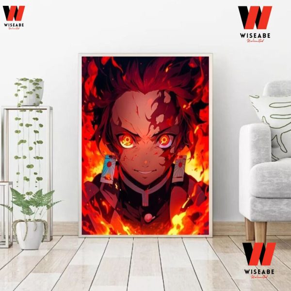 Hot Demon Slayer Sun Breathing Tanjiro Poster, Demon Slayer Poster