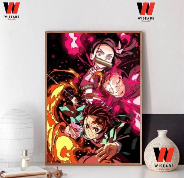 Hot Kimetsu No Yaiba Demon Slayer Tanjiro And Nezuko Poster