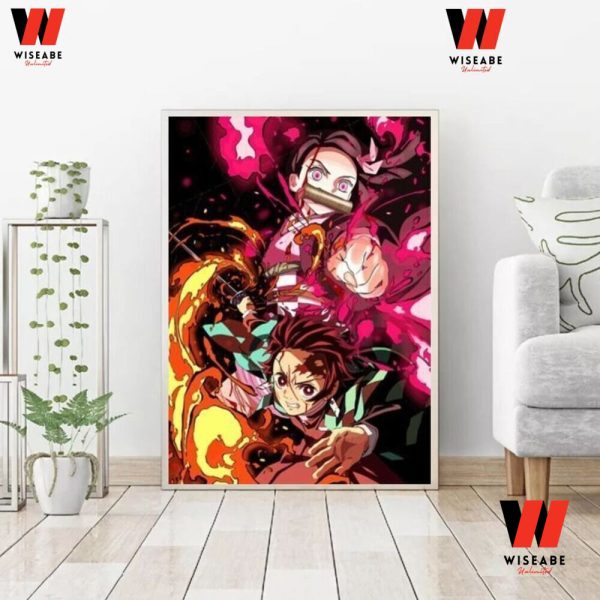 Hot Kimetsu No Yaiba Demon Slayer Tanjiro And Nezuko Poster