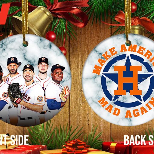 Made American Mad Again Houston Astro Ceramic Christmas Ornament, Cheap MLB Christmas Ornaments