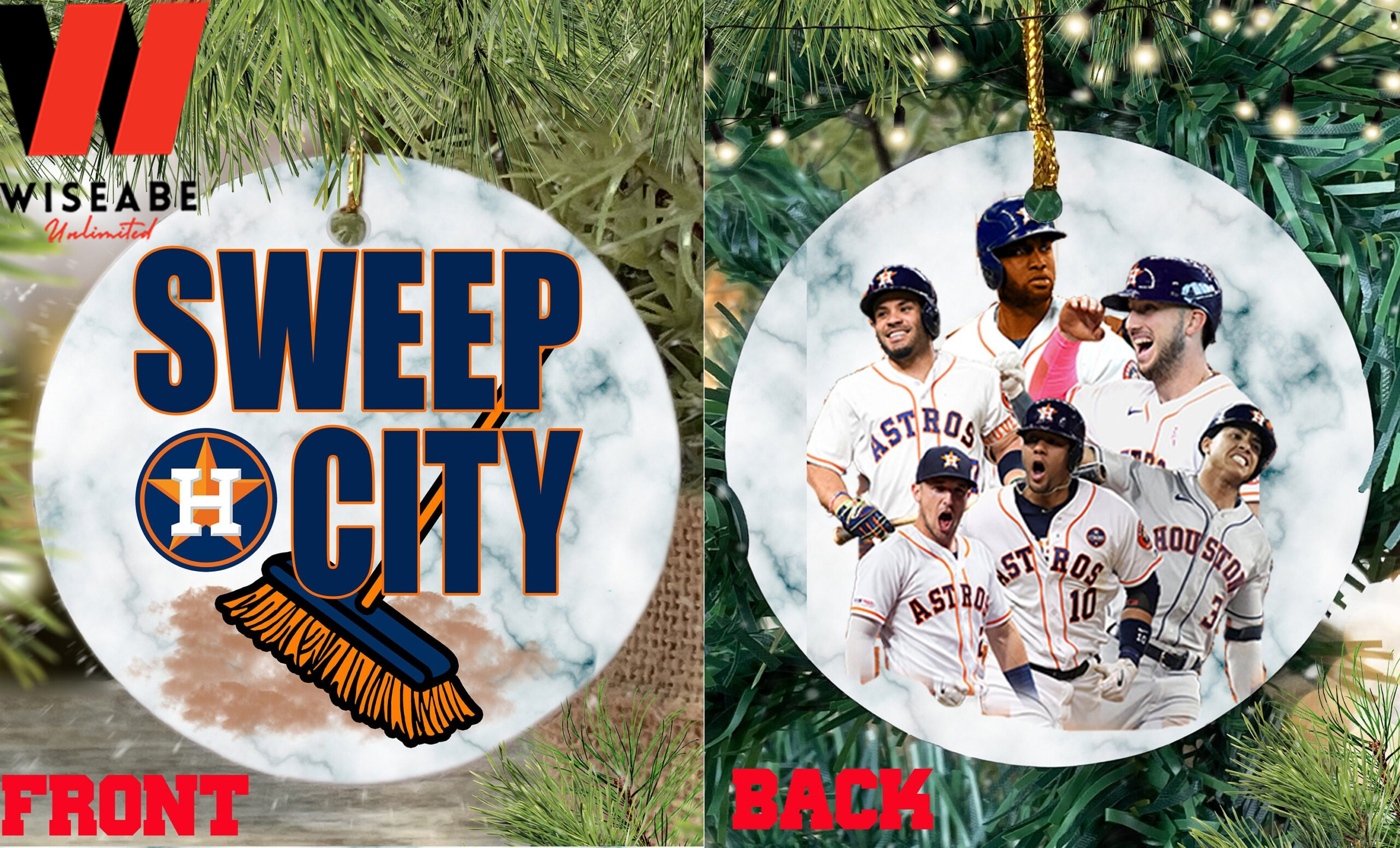 Houston Astros 2022 Ceramic Christmas Ornaments - T-shirts Low Price