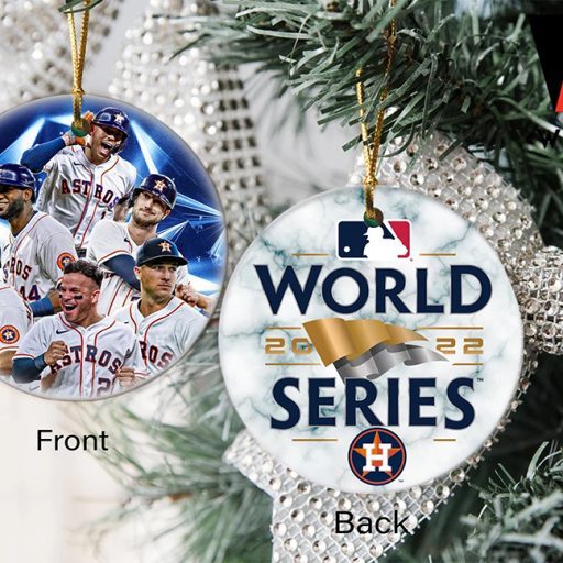  Astros Throwback Jersey Ceramic Christmas Ornament