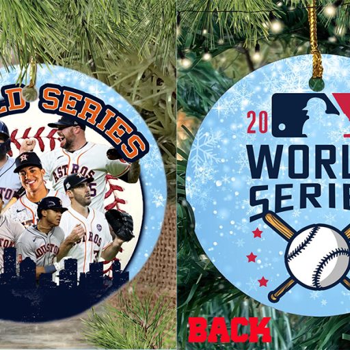 Christmas MLB Houston Astros World Series Champs 2022 Ornament, Baseball Christmas Ornaments