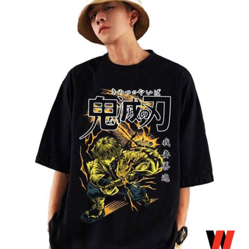 Retro Zenitsu Demon Slayer Shirt , Zenitsu Merch