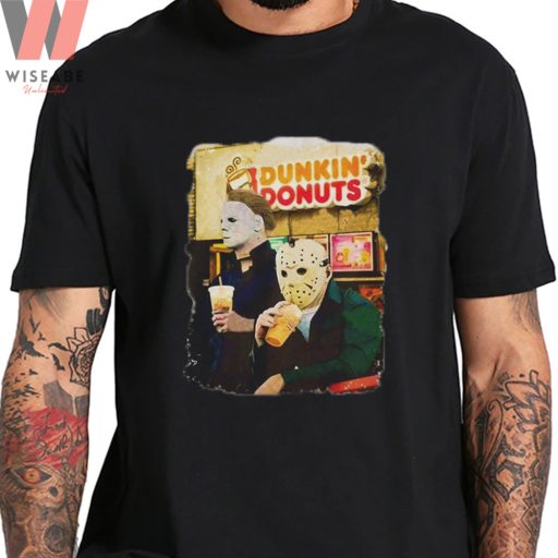 Funny Myers And Jason Voorhees Dunkin Donuts Vintage Michael Myers Shirt