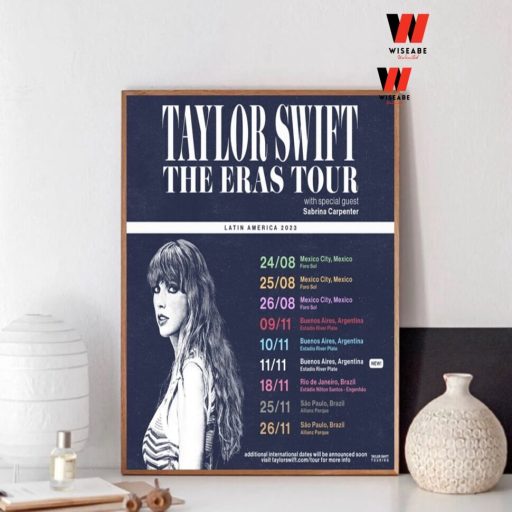 Hot Taylor Swift The Eras Tour Latin America 2023 Poster, Buenos Aires The Eras Tour Poster