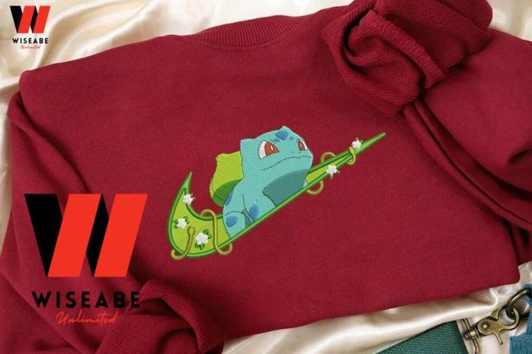 Embroidered Bulbasaur Nike Pokemon Hoodie, Pokemon Merchandise