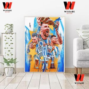 Cheap Argentina Team Goat Messi Poster Wall Art, Argentina Campeon Del Mundo 2022 Poster