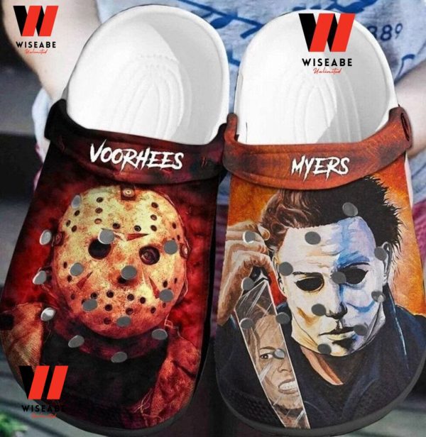 Jason Voorhees And Michael Myers Halloween Crocs, Halloween Gifts For Teens