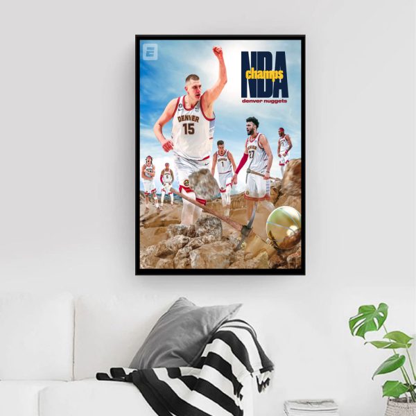 Hot Denver Nuggets NBA Champions 2023 Poster, Denver Nuggets Gift For Fan