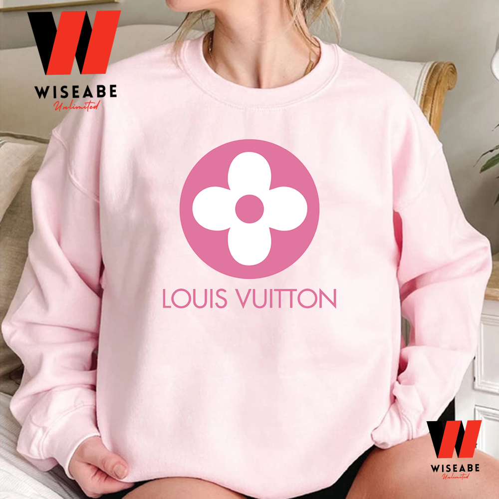 Cheap Pink Flower Louis Vuitton Logo T Shirt, Lv Shirt Women's